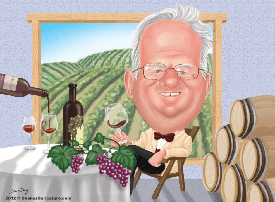Birthday Caricature_ Wine_ Hobby