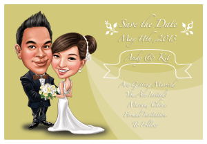 Wedding Caricature Save the Date 1