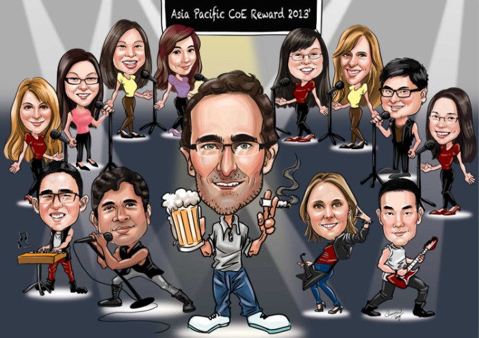 Farewell Caricature Boss Concert Beer