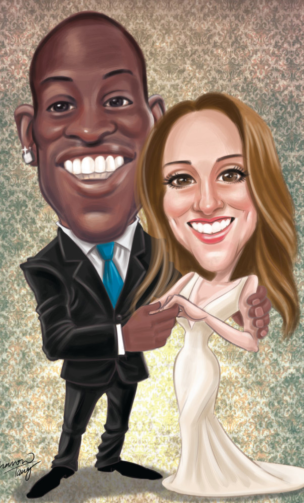 Wedding Caricature_ Coupe Portraits