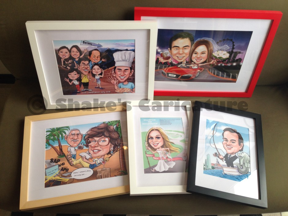Caricatures with frames
