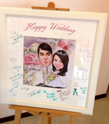 wedding guests sign in board