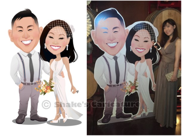 wedding caricature standee